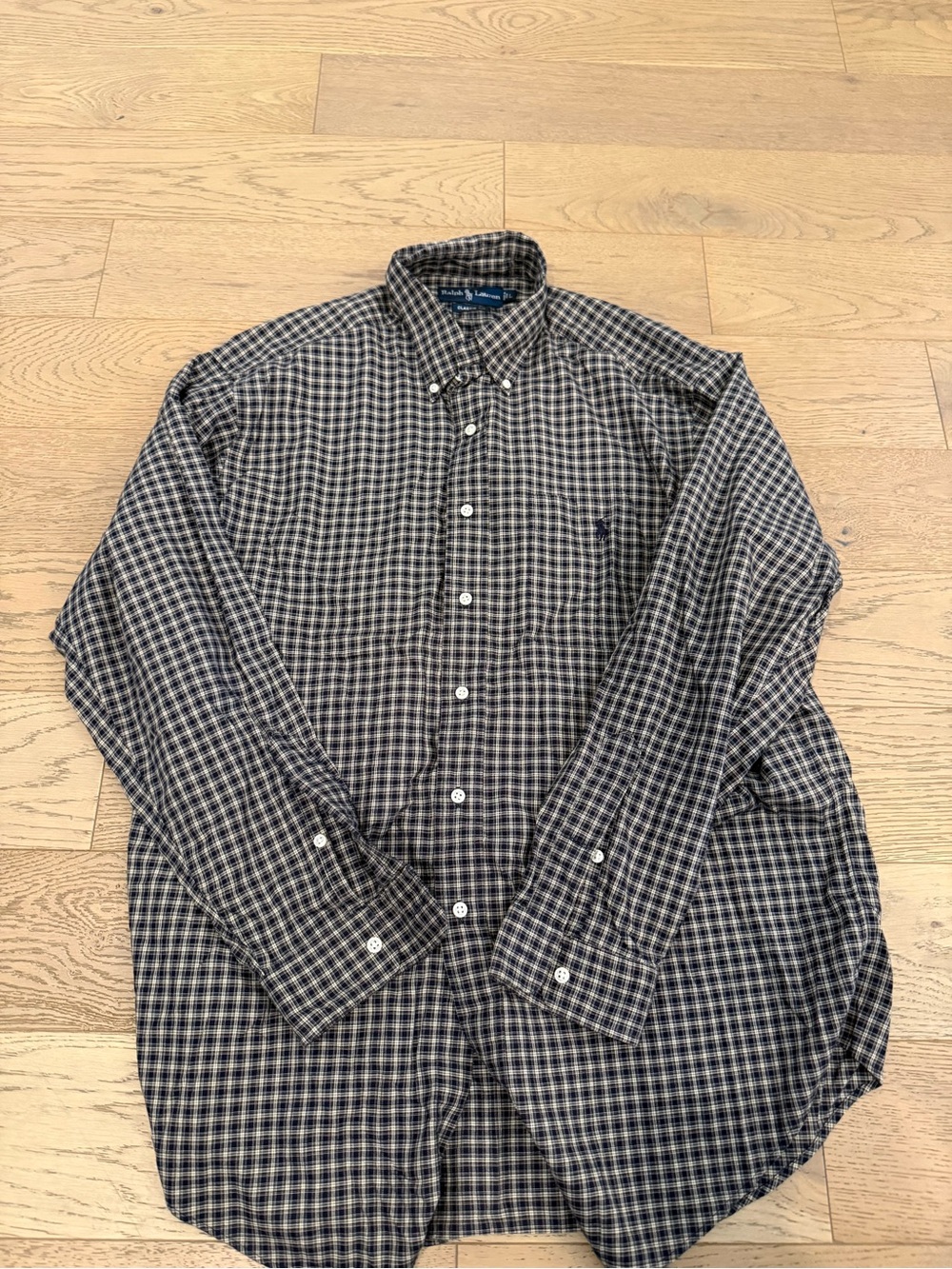 Polo Ralph Lauren Men’s Large Classic Fit Plaid Long Sleeve Button Down Shirt